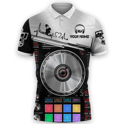 Personalized Name DJ Shirts - Custom Name Disc Jockey Shirts, Colorful DJ Talble Shirts, Perfect DJ Shirts for Men & Women