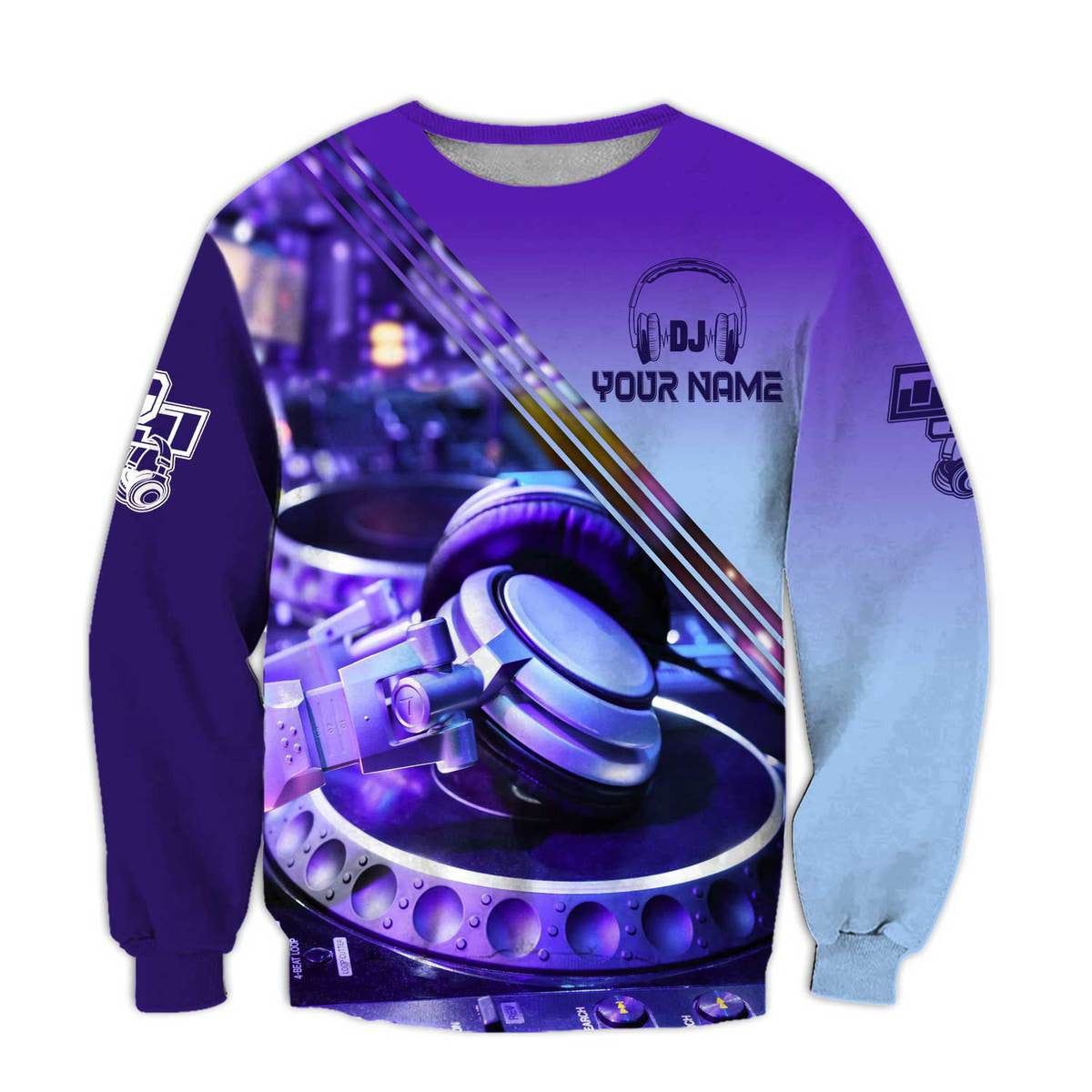 Personalized Name Disc Jockey Shirts - Custom Name DJ Shirts, DJ Gear Purple Clothings, Perfect DJ Shirts for Men & Women
