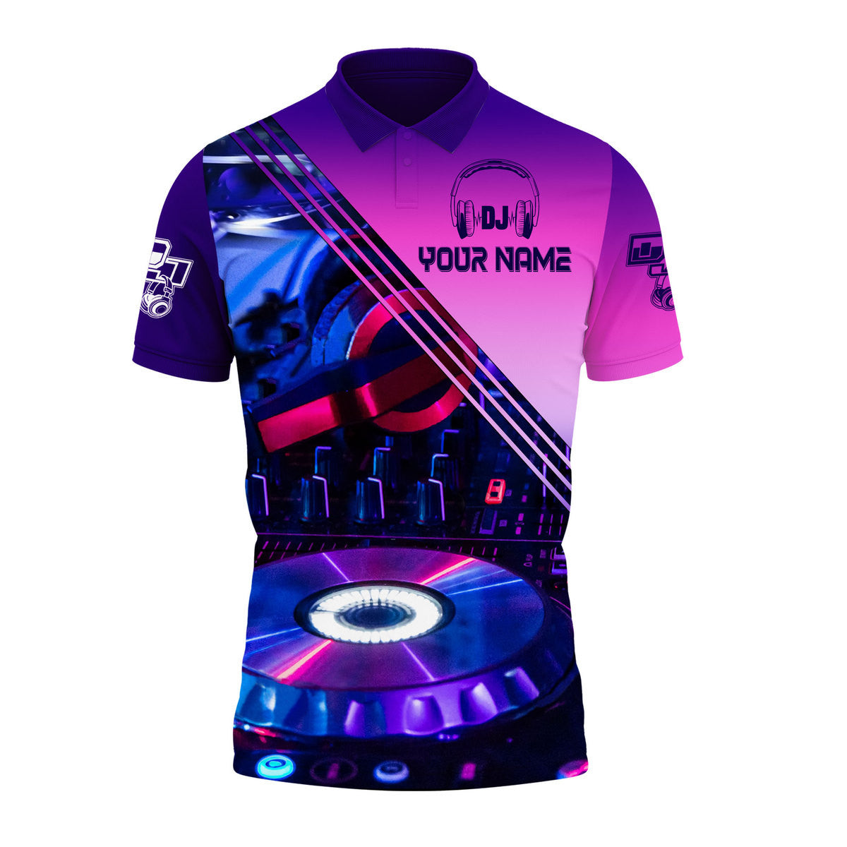 Personalized Name Disc Jockey Shirts - Custom Name DJ Shirts, Music DJ Purple Clothes, Perfect DJ Shirts for Men & Women