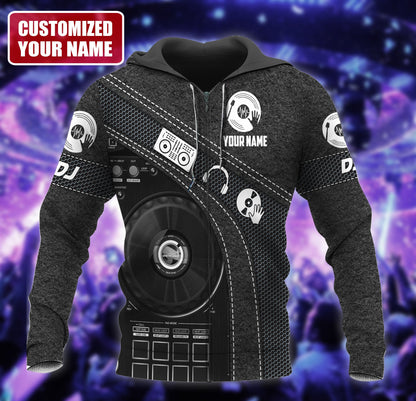 Personalized Name Disc Jockey Shirts - Custom Name DJ Shirts, DJ Gear Black Clothes, Perfect DJ Shirts for Men & Women