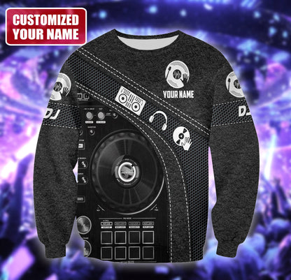 Personalized Name Disc Jockey Shirts - Custom Name DJ Shirts, DJ Gear Black Clothes, Perfect DJ Shirts for Men & Women