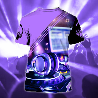 Personalized Name DJ Shirts - Custom Name Disc Jockey Shirts, World Of DJ Purple Shirts, Perfect DJ Shirts for Men & Woman
