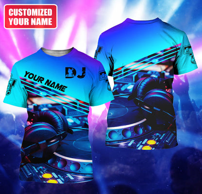 Personalized Name Disc Jockey Shirts - Custom Name DJ Shirts, DJ Clothing, Deezay Blue Clothings, Perfect DJ Shirts for Men & Women