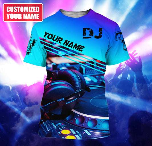 Personalized Name Disc Jockey Shirts - Custom Name DJ Shirts, DJ Clothing, Deezay Blue Clothings, Perfect DJ Shirts for Men & Women