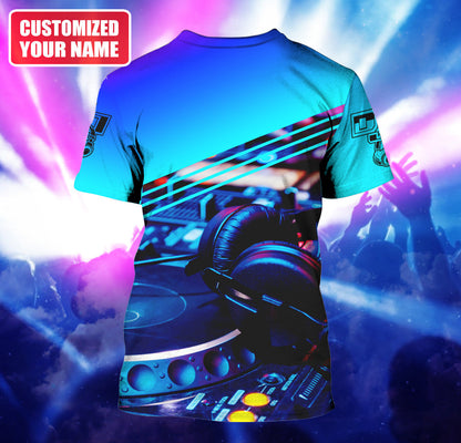 Personalized Name Disc Jockey Shirts - Custom Name DJ Shirts, DJ Clothing, Deezay Blue Clothings, Perfect DJ Shirts for Men & Women