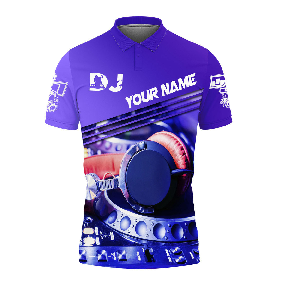 Personalized Name DJ Shirts - Custom Name Disc Jockey Shirts, DJ Life Purple Clothing, Perfect DJ Shirts for Men & Women