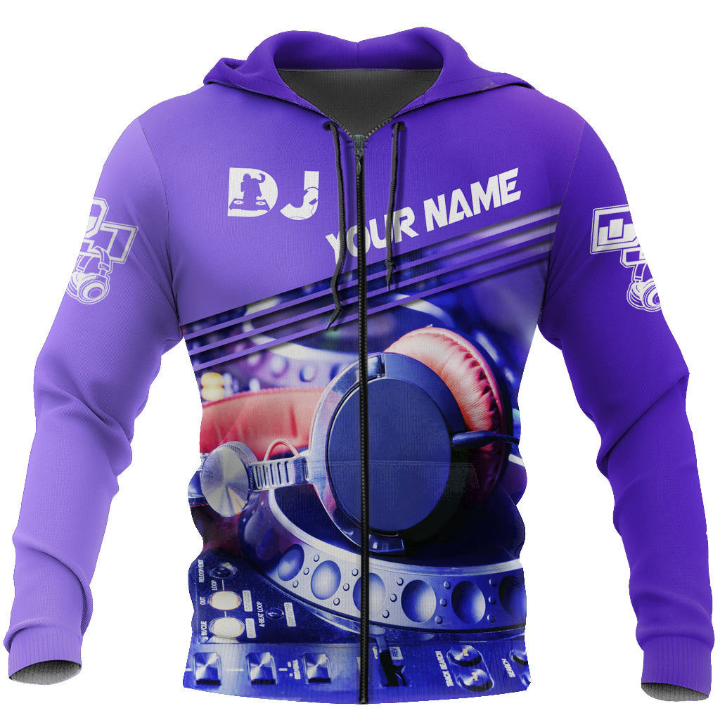 Personalized Name DJ Shirts - Custom Name Disc Jockey Shirts, DJ Life Purple Clothing, Perfect DJ Shirts for Men & Women