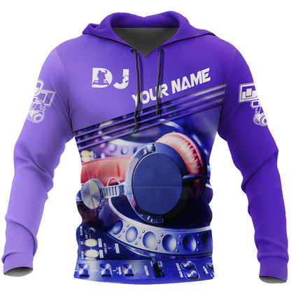 Personalized Name DJ Shirts - Custom Name Disc Jockey Shirts, DJ Life Purple Clothing, Perfect DJ Shirts for Men & Women