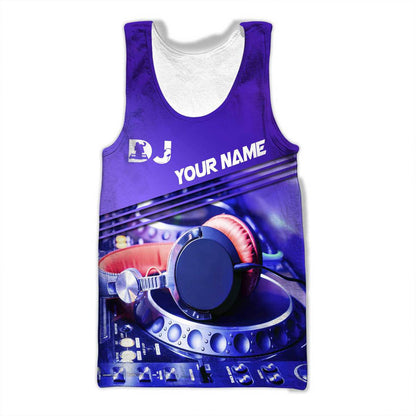 Personalized Name DJ Shirts - Custom Name Disc Jockey Shirts, DJ Life Purple Clothing, Perfect DJ Shirts for Men & Women
