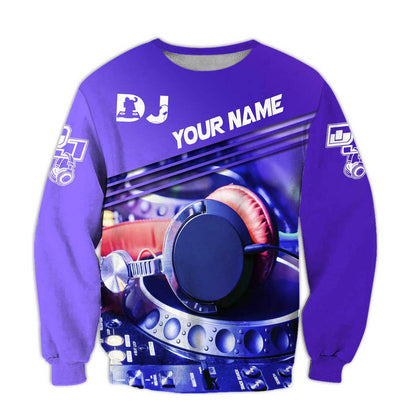 Personalized Name DJ Shirts - Custom Name Disc Jockey Shirts, DJ Life Purple Clothing, Perfect DJ Shirts for Men & Women