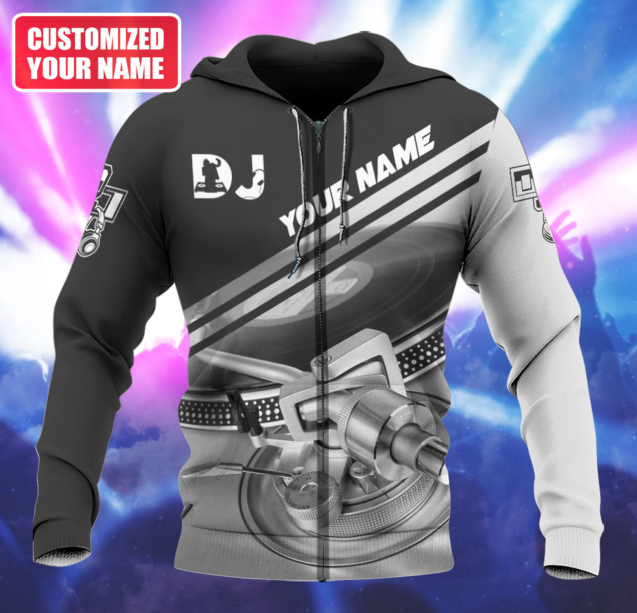 Personalized Name DJ Shirts - Custom Name Disc Jockey Shirts, Classical Music Disc Shirts, Perfect DJ Shirts for Men, Friends, Family