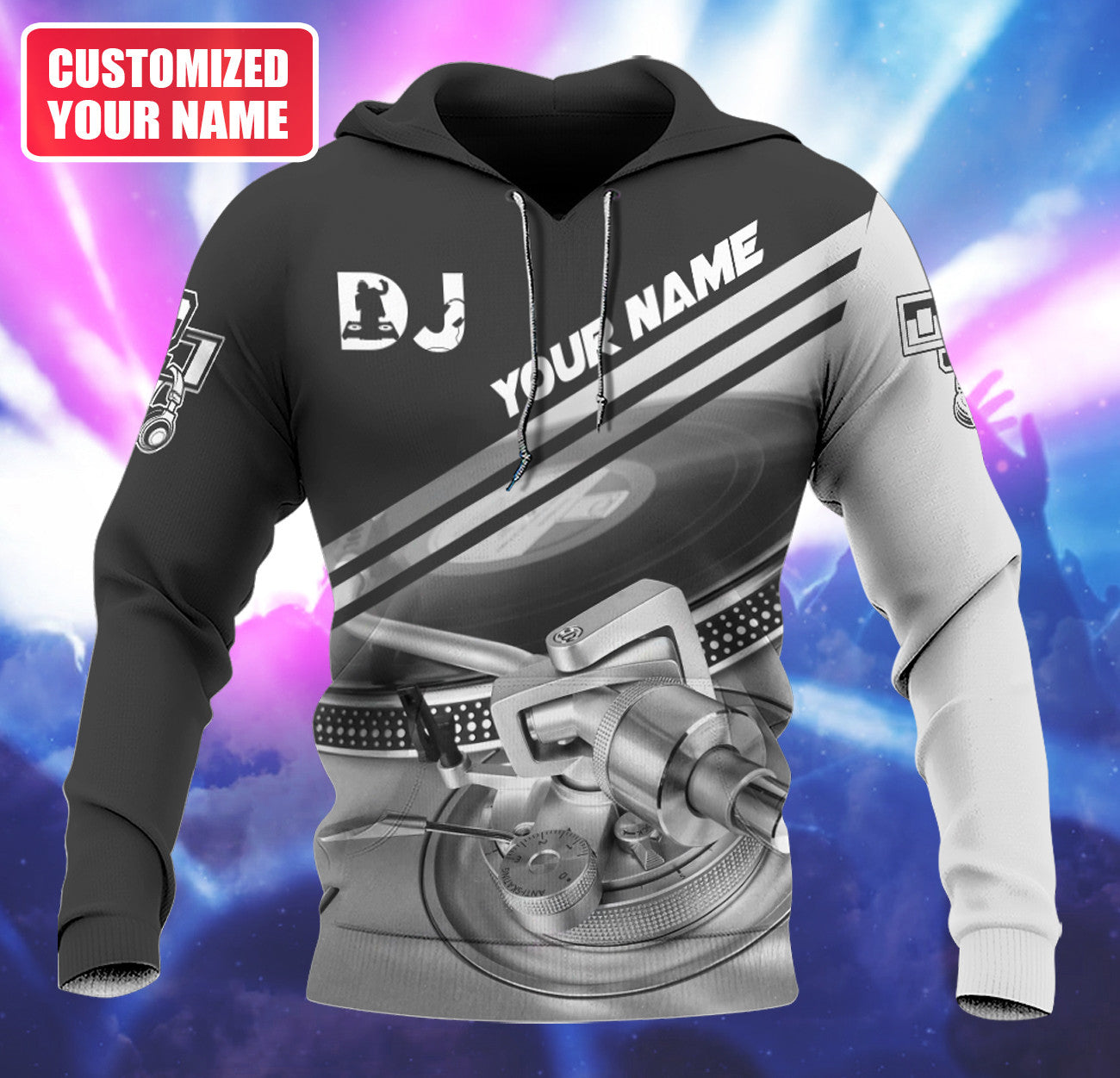 Personalized Name DJ Shirts - Custom Name Disc Jockey Shirts, Classical Music Disc Shirts, Perfect DJ Shirts for Men, Friends, Family