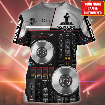 Personalized Name DJ Shirts - Custom Name Disc Jockey Table Shirts, Men Playing DJ Shirts, Perfect DJ Shirts for Men & Women