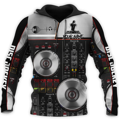 Personalized Name DJ Shirts - Custom Name Disc Jockey Table Shirts, Men Playing DJ Shirts, Perfect DJ Shirts for Men & Women