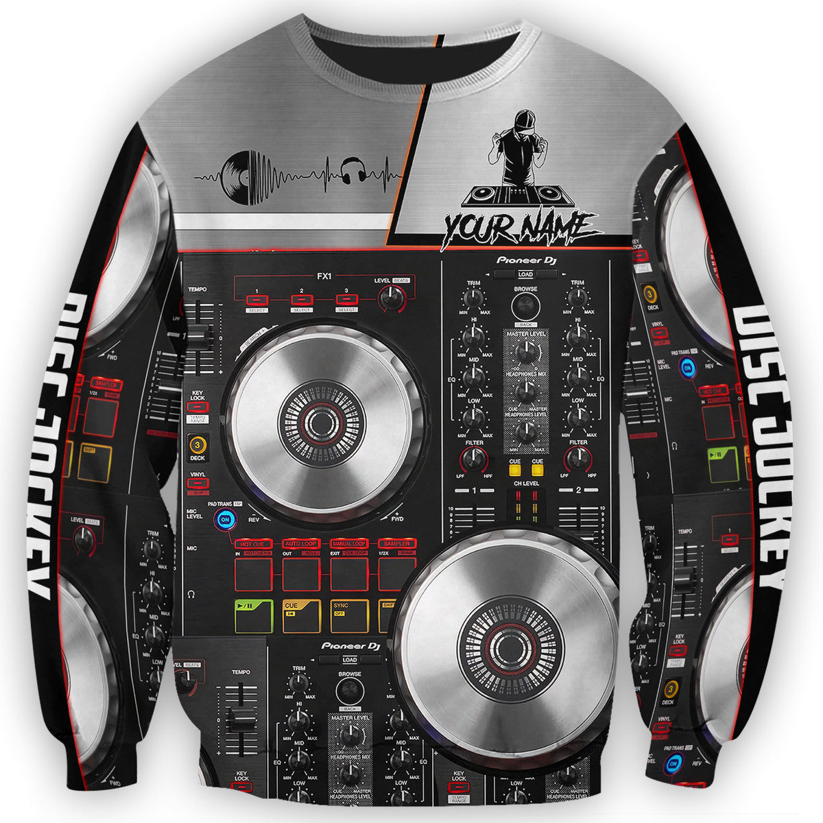 Personalized Name DJ Shirts - Custom Name Disc Jockey Table Shirts, Men Playing DJ Shirts, Perfect DJ Shirts for Men & Women