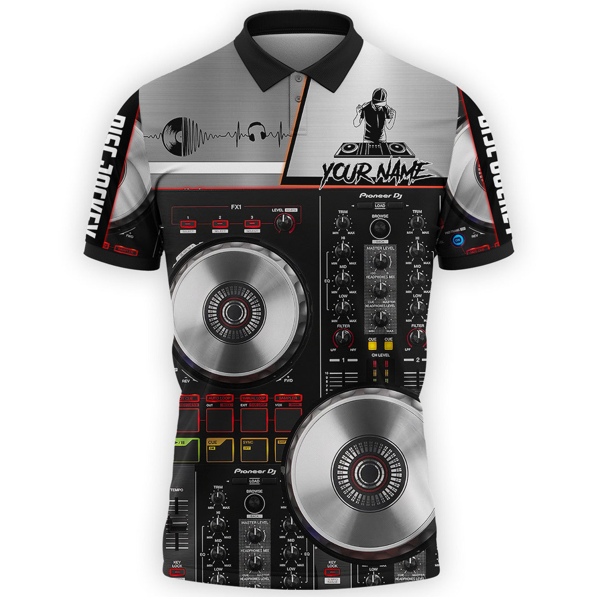 Personalized Name DJ Shirts - Custom Name Disc Jockey Table Shirts, Men Playing DJ Shirts, Perfect DJ Shirts for Men & Women