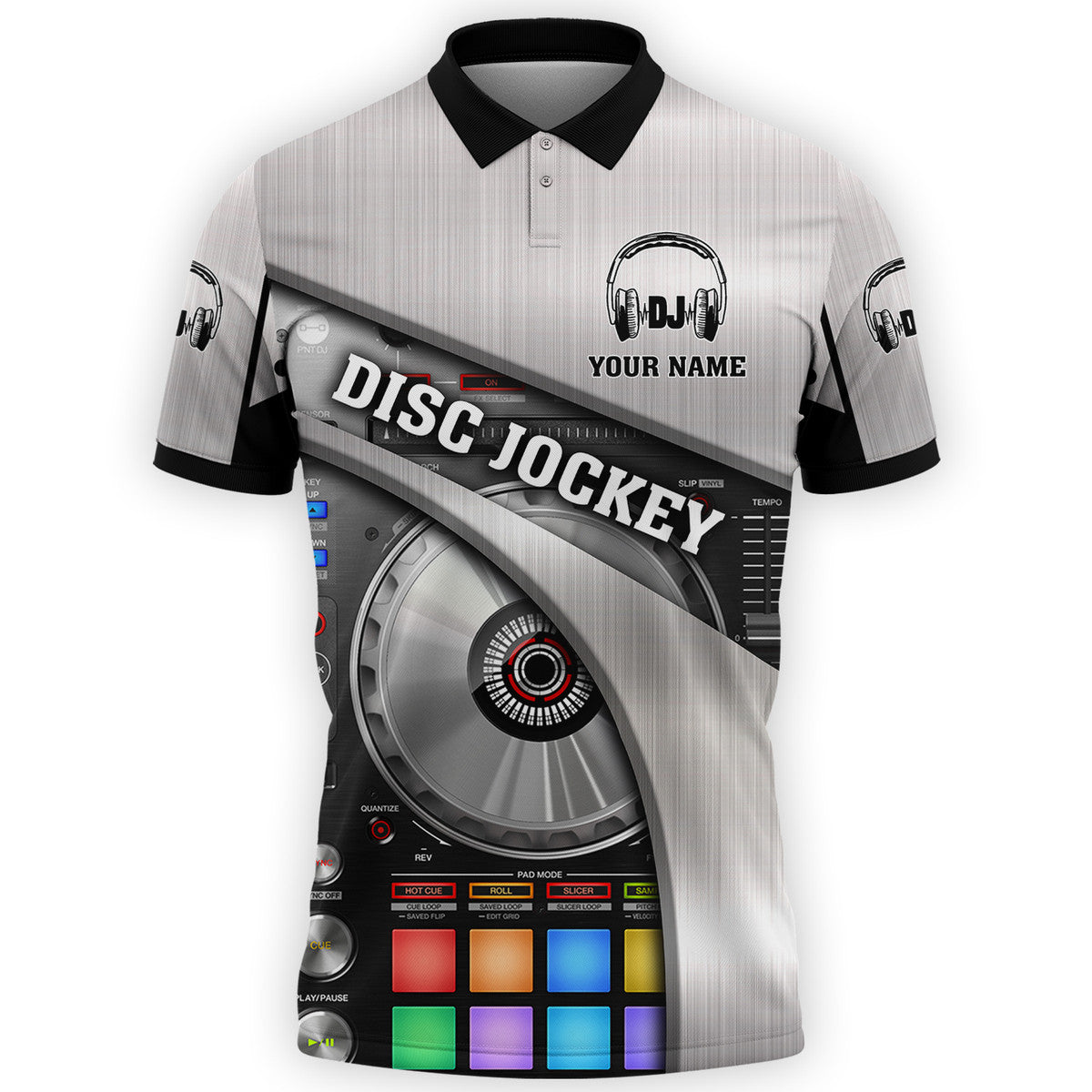 Personalized Name DJ Shirts - Custom Name DJ Table, Funny & Crazy DJ Grey Shirts, Perfect DJ Shirts for Men & Women