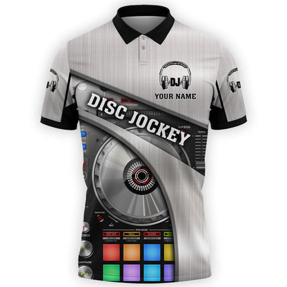 Personalized Name DJ Shirts - Custom Name DJ Table, Funny & Crazy DJ Grey Shirts, Perfect DJ Shirts for Men & Women