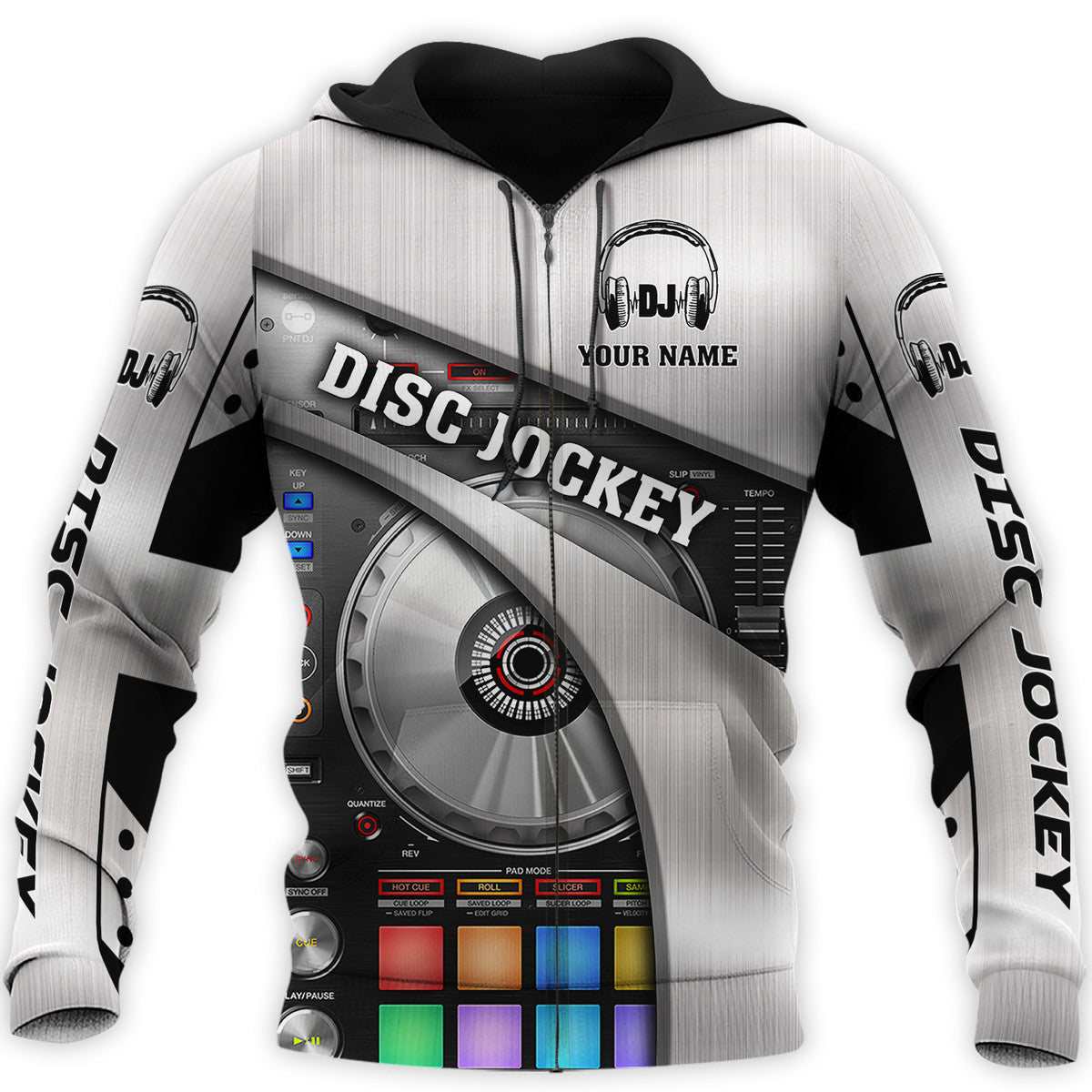 Personalized Name DJ Shirts - Custom Name DJ Table, Funny & Crazy DJ Grey Shirts, Perfect DJ Shirts for Men & Women