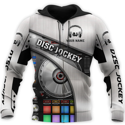 Personalized Name DJ Shirts - Custom Name DJ Table, Funny & Crazy DJ Grey Shirts, Perfect DJ Shirts for Men & Women