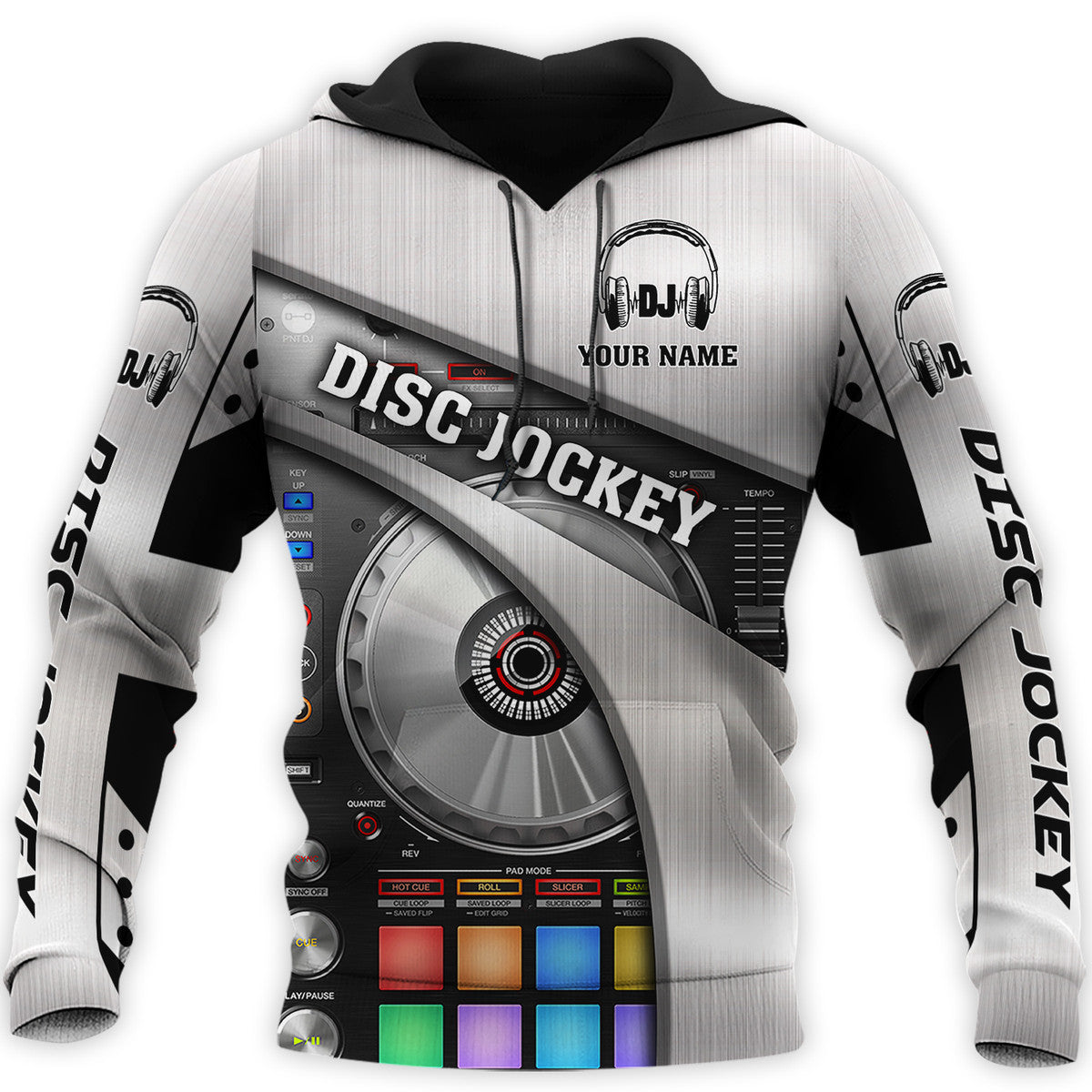 Personalized Name DJ Shirts - Custom Name DJ Table, Funny & Crazy DJ Grey Shirts, Perfect DJ Shirts for Men & Women