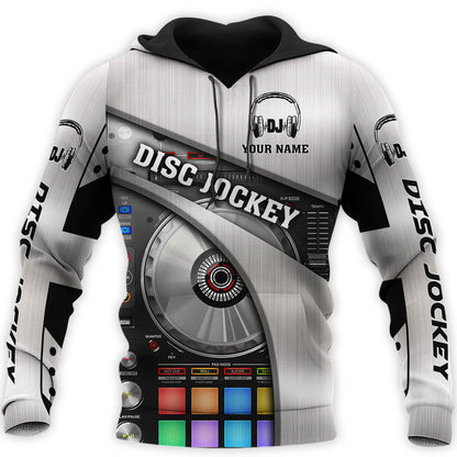Personalized Name DJ Shirts - Custom Name DJ Table, Funny & Crazy DJ Grey Shirts, Perfect DJ Shirts for Men & Women