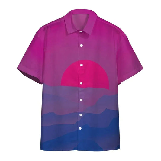 Bis Pride Sunrise Custom Hawaiian Shirt
