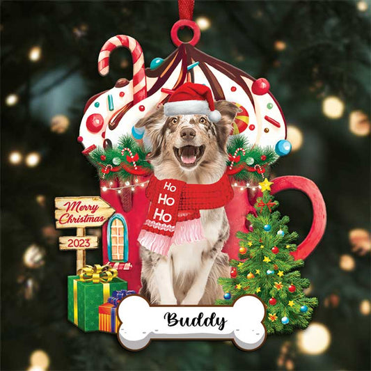 Australian Shepherd Christmas 2023 Ornaments Personalized Name, Custom Shape Ornament for Christmas, Dog Lovers, Dog Mom