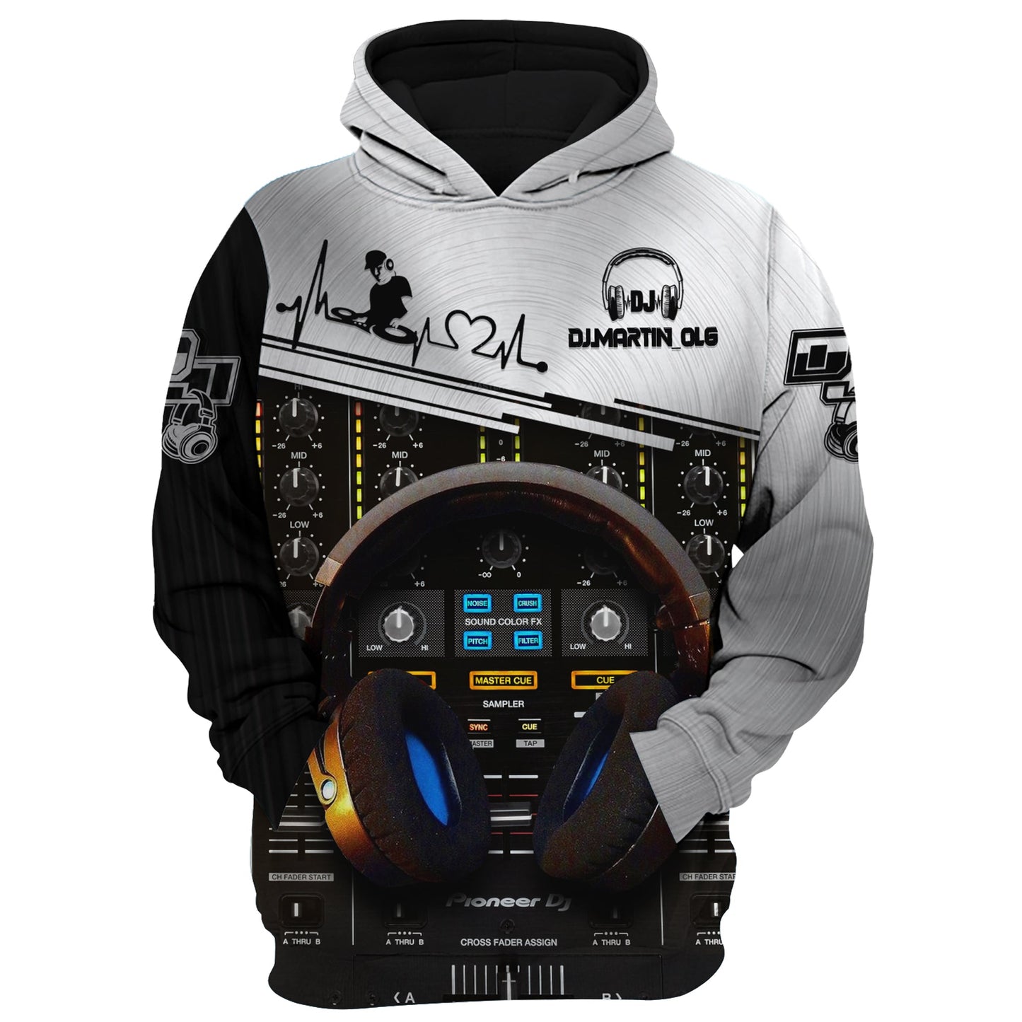 Personalized Name DJ Shirts - Custom Name Disc Jockey Shirts, DJ Table & Headphone Shirts, Perfect DJ Shirts for Men & Women
