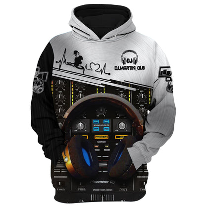 Personalized Name DJ Shirts - Custom Name Disc Jockey Shirts, DJ Table & Headphone Shirts, Perfect DJ Shirts for Men & Women