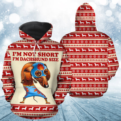 Dachshund Pullover Premium Hoodie I'm Not Short I'm Dachshund Size, Perfect Outfit For Men And Women On Christmas New Year Autumn Winter