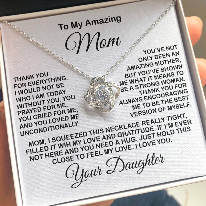 Necklace Gift For Mom From Daughter, Best Gift For Mother On Birthdays, Mother's Day, Thank You For Everything