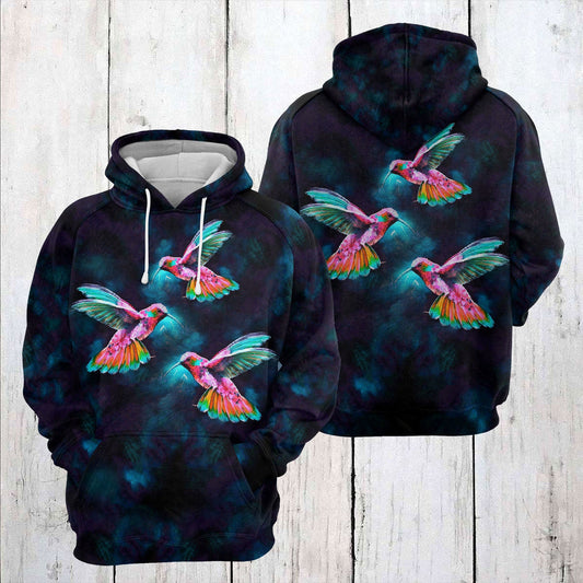 Hummingbird Blue Light Pullover Premium Hoodie, Perfect Outfit For Men And Women On Christmas New Year Autumn Winter