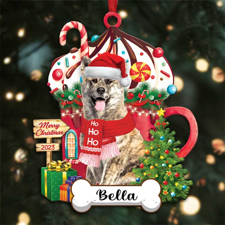 Akita Inu Dog Christmas 2023 Ornaments Customized Name, Custom Shape Ornament for Christmas, Dog Lovers, Dog Mom