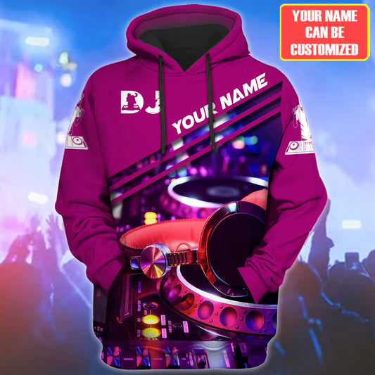 Personalized Name Disc Jockey Shirts - Custom Name DJ Shirts, DJ Clothing, Deejay Red Clothings, Perfect DJ Shirts for Men & Women
