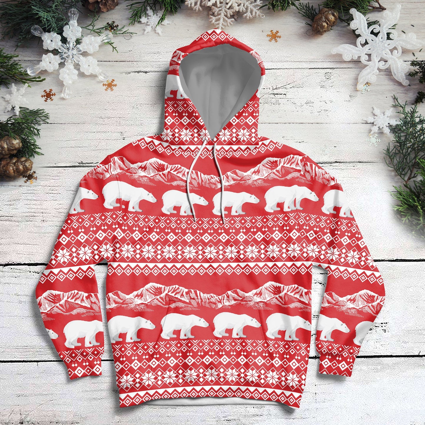 Christmas Polar Bear Pullover Premium Hoodie, Perfect Outfit For Men And Women On Christmas New Year Autumn Winter