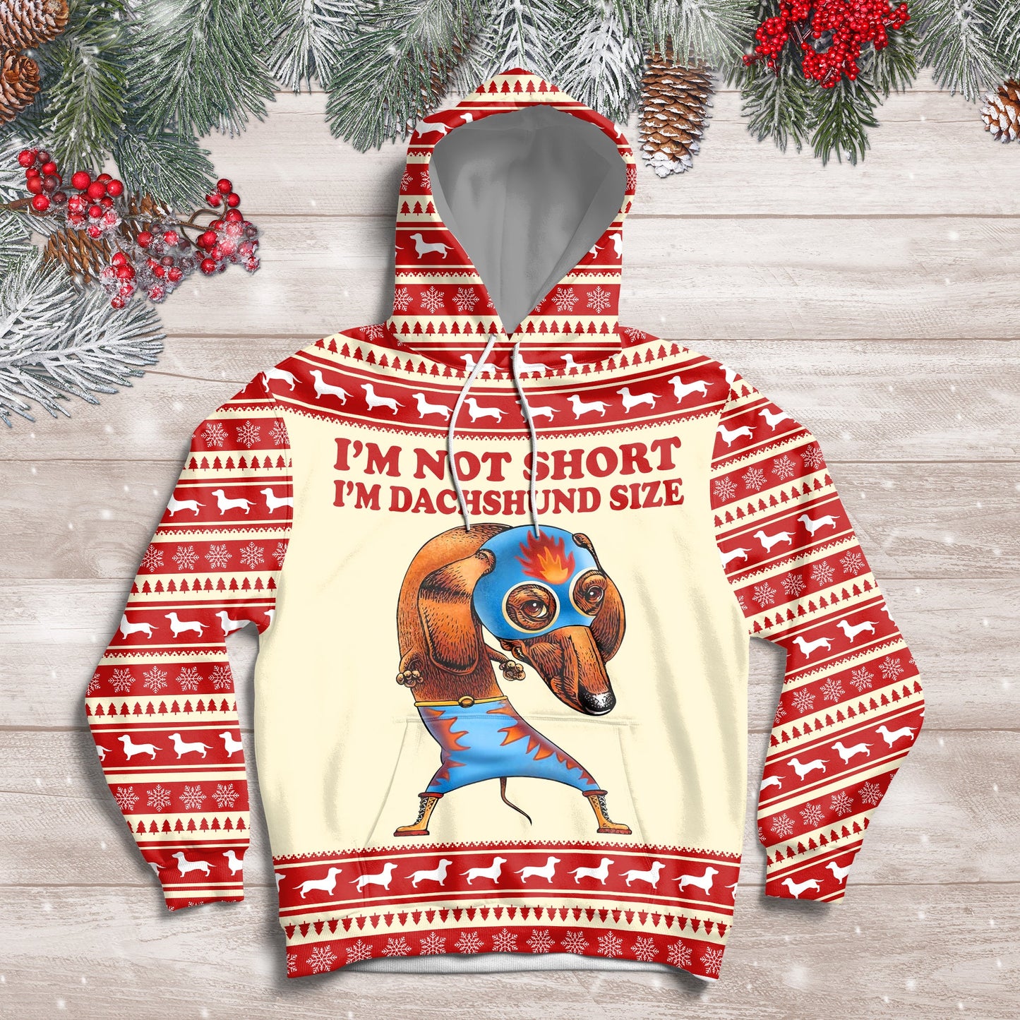 Dachshund Pullover Premium Hoodie I'm Not Short I'm Dachshund Size, Perfect Outfit For Men And Women On Christmas New Year Autumn Winter