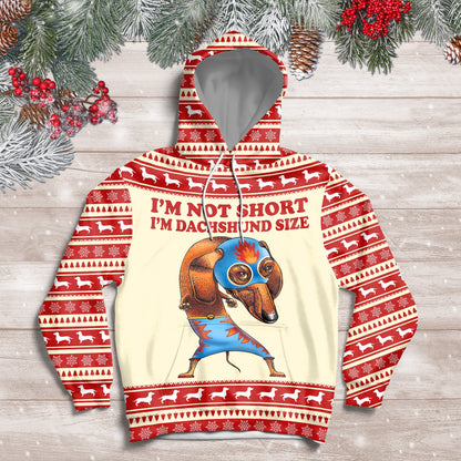 Dachshund Pullover Premium Hoodie I'm Not Short I'm Dachshund Size, Perfect Outfit For Men And Women On Christmas New Year Autumn Winter