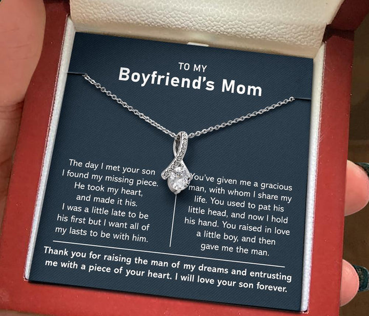 Necklace Gift Boyfriend's Mom, Future Mother-in-law On Birthday, Mother's Day From Girlfriend, Thank You For Raising The Man Of My Dreams