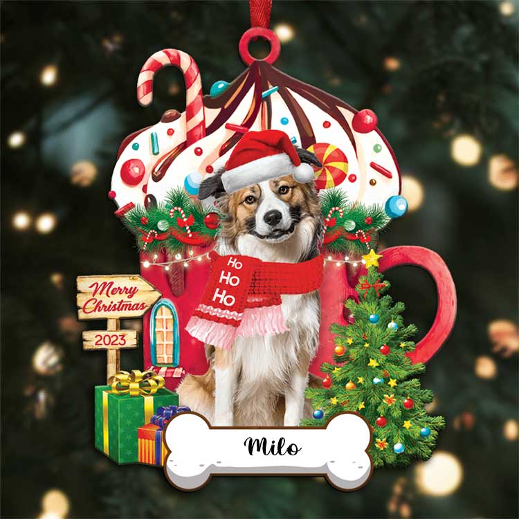 Border Collie Christmas 2023 Ornaments Custom Name, Custom Shape Ornament for Christmas, Ornament for Dog Lovers