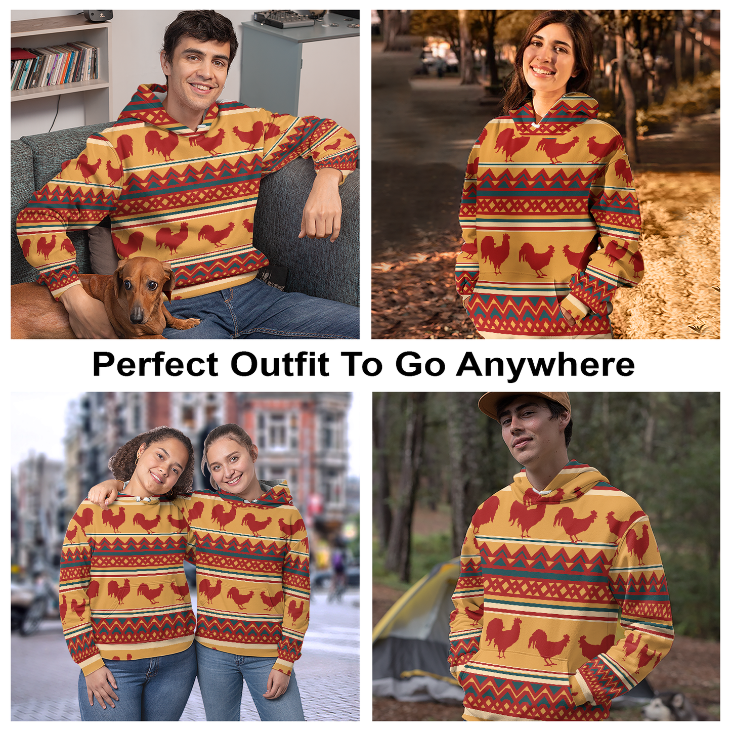 Vintage Chicken Pullover Premium Hoodie, Perfect Outfit For Men And Women On Christmas New Year Autumn Winter