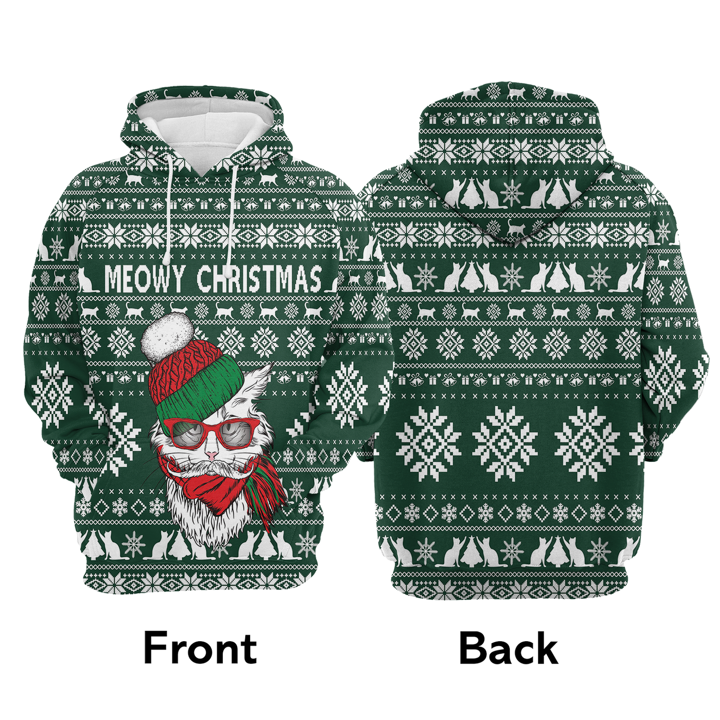 Meowy Christmas Pullover Premium Hoodie, Perfect Outfit For Men And Women On Christmas New Year Autumn Winter