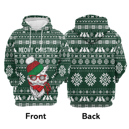 Meowy Christmas Pullover Premium Hoodie, Perfect Outfit For Men And Women On Christmas New Year Autumn Winter