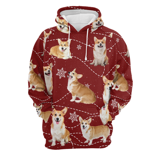 Cute Corgi Christmas Pullover Premium Hoodie, Perfect Outfit For Men And Women On Christmas New Year Autumn Winter