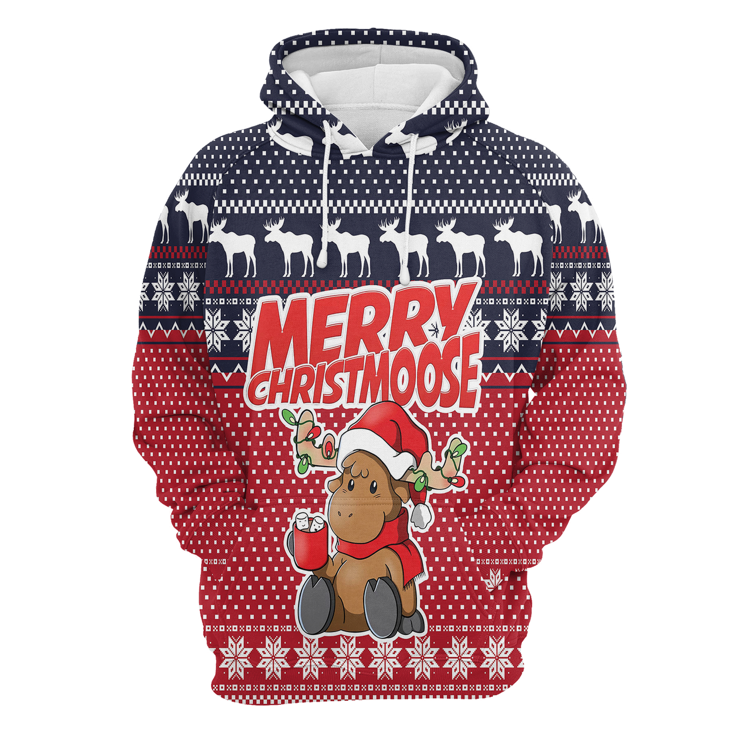 Moose Pullover Premium Hoodie Merry Christmoose, Perfect Outfit For Men And Women On Christmas New Year Autumn Winter