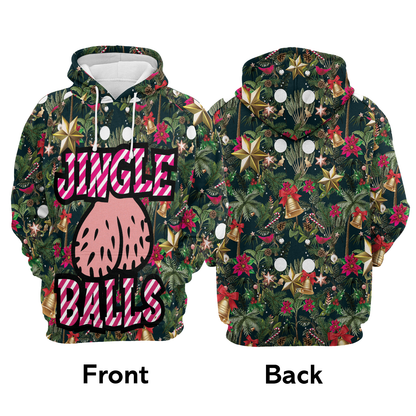 Jingle Balls Christmas Pullover Premium Hoodie, Perfect Outfit For Men And Women On Christmas New Year Autumn Winter