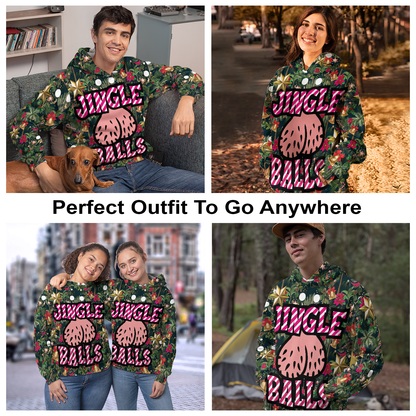 Jingle Balls Christmas Pullover Premium Hoodie, Perfect Outfit For Men And Women On Christmas New Year Autumn Winter