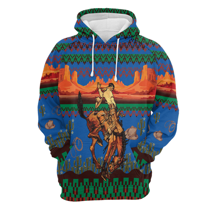 Cowboy Desert Cactus Pullover Premium Hoodie, Perfect Outfit For Men And Women On Christmas New Year Autumn Winter