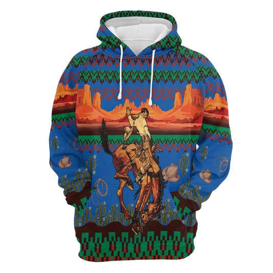 Cowboy Desert Cactus Pullover Premium Hoodie, Perfect Outfit For Men And Women On Christmas New Year Autumn Winter