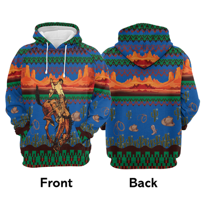 Cowboy Desert Cactus Pullover Premium Hoodie, Perfect Outfit For Men And Women On Christmas New Year Autumn Winter